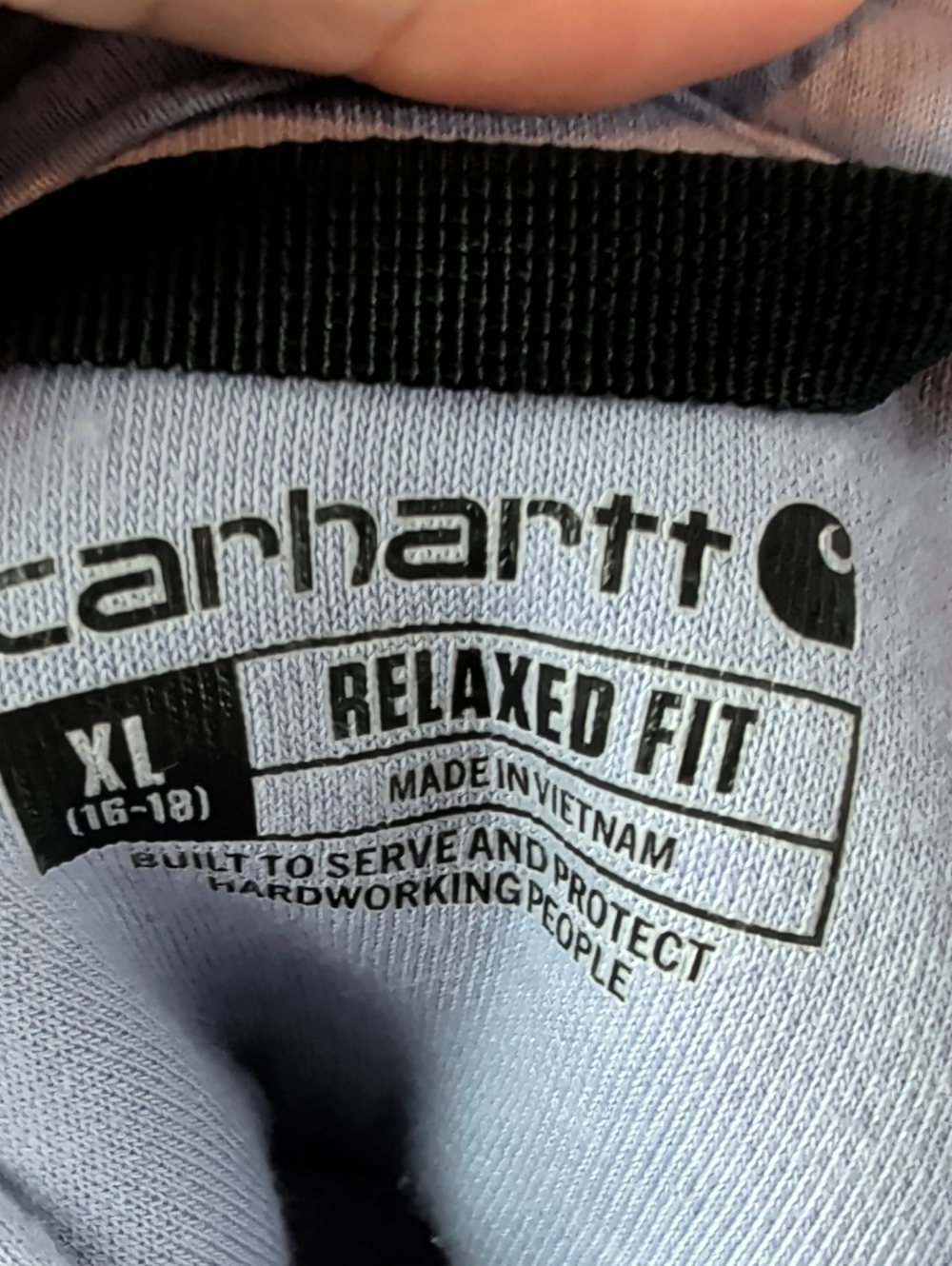 Carhartt Light Lavender Hooded Sweatshirt Women's XL like New - Picture 5 of 8